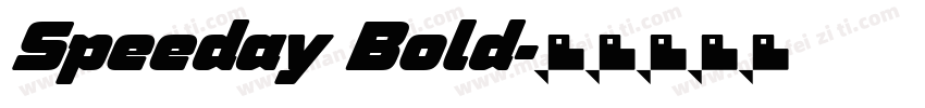 Speeday Bold字体转换